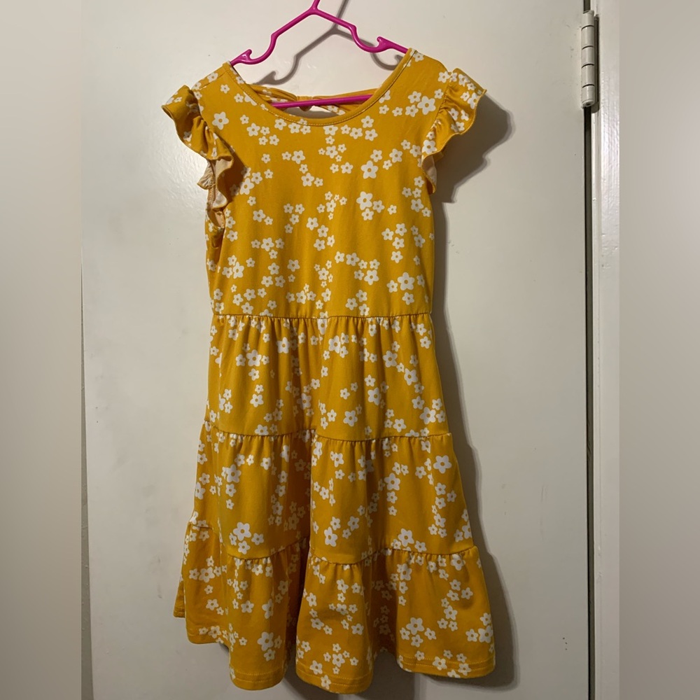 Girls Dress with white flowers